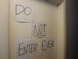 do not enter ever! teenager door sign--children or narcissists