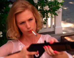 betty draper shooting pigeons--narcissist mothers on screen